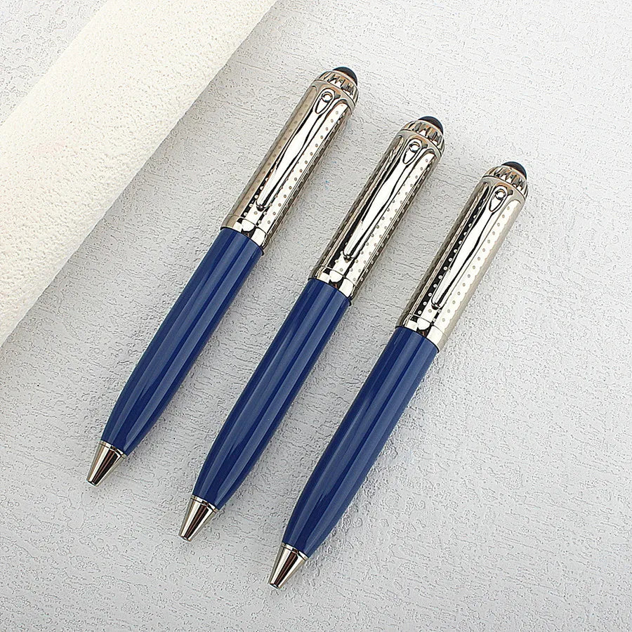 Luxury Classic Design Metal Ballpoint Pen Blue Ink Business Office Signature Ballpoint Pens